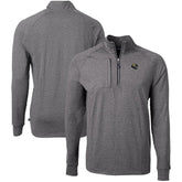Jacksonville Jaguars Cutter & Buck Big & Tall Adapt Eco Raglan Quarter-Zip Jacket Heather Black - NFL
