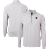 Chicago Bears Cutter & Buck Big & Tall Adapt Eco Raglan Quarter-Zip Jacket Heather Gray - NFL