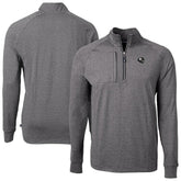Pittsburgh Steelers Cutter & Buck Big & Tall Adapt Eco Raglan Quarter-Zip Jacket Heather Black - NFL