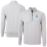 Detroit Lions Cutter & Buck Big & Tall Adapt Eco Raglan Quarter-Zip Jacket Heather Gray - NFL