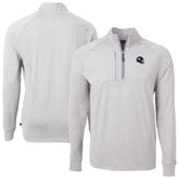 Minnesota Vikings Cutter & Buck Big & Tall Adapt Eco Raglan Quarter-Zip Jacket Heather Gray - NFL