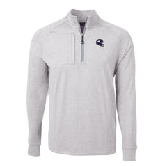 Minnesota Vikings Cutter & Buck Big & Tall Adapt Eco Raglan Quarter-Zip Jacket Heather Gray - NFL