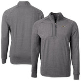 Baltimore Ravens Cutter & Buck Big & Tall Adapt Eco Raglan Quarter-Zip Jacket Heather Black - NFL
