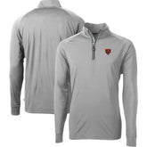 Chicago Bears Cutter & Buck Big & Tall Adapt Eco DryTec Raglan Quarter-Zip Jacket Gray - NFL