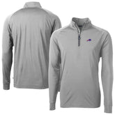 Buffalo Bills Cutter & Buck Big & Tall Adapt Eco DryTec Raglan Quarter-Zip Jacket Gray - NFL