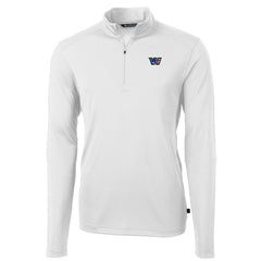 Washington Commanders Cutter & Buck Big & Tall Americana Virtue Eco Pique Quarter-Zip Jacket White - NFL