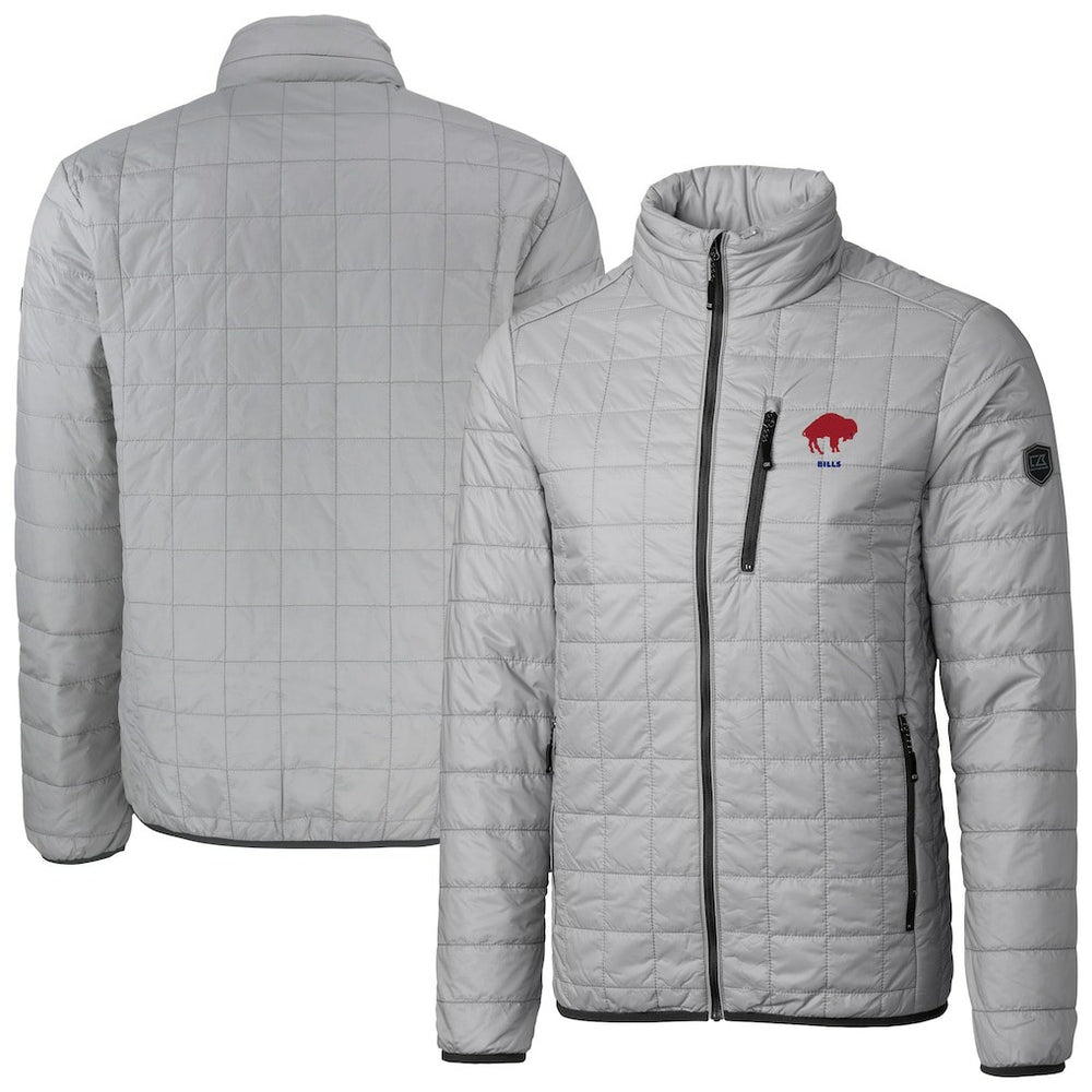 Buffalo Bills Cutter & Buck Big & Tall Rainier PrimaLoft Eco Insulated Full-Zip Puffer Jacket Gray - NFL
