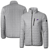 Buffalo Bills Cutter & Buck Big & Tall Rainier PrimaLoft Eco Insulated Full-Zip Hoodie Puffer Jacket Gray - NFL