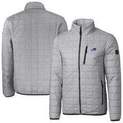 Buffalo Bills Cutter & Buck Big & Tall Rainier PrimaLoft Eco Insulated Full-Zip Hoodie Puffer Jacket Gray - NFL