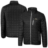 Baltimore Ravens Cutter & Buck Big & Tall Rainier PrimaLoft Eco Insulated Full-Zip Hoodie Puffer Jacket Black - NFL