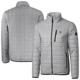 Green Bay Packers Cutter & Buck Big & Tall Rainier PrimaLoft Eco Insulated Full-Zip Hoodie Puffer Jacket Gray - NFL