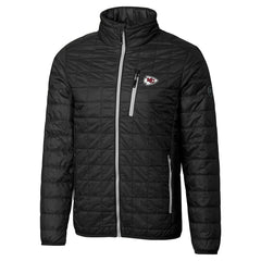 Kansas City Chiefs Cutter & Buck Big & Tall Rainier PrimaLoft Eco Insulated Full-Zip Hoodie Puffer Jacket Black - NFL