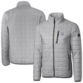 Indianapolis Colts Cutter & Buck Big & Tall Rainier PrimaLoft Eco Insulated Full-Zip Hoodie Puffer Jacket Gray - NFL