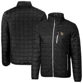Minnesota Vikings Cutter & Buck Big & Tall Rainier PrimaLoft Eco Insulated Full-Zip Hoodie Puffer Jacket Black - NFL