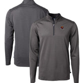 Washington Commanders Cutter & Buck Big & Tall Virtue Eco Pique Micro Stripe Tri-Blend Quarter-Zip Jacket Black - NFL