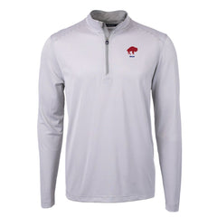 Buffalo Bills Cutter & Buck Big & Tall Virtue Eco Pique Micro Stripe Tri-Blend Quarter-Zip Jacket Gray - NFL