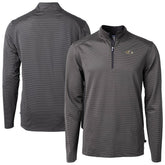 Baltimore Ravens Cutter & Buck Big & Tall Virtue Eco Pique Micro Stripe Tri-Blend Quarter-Zip Jacket Black - NFL
