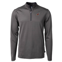 Arizona Cardinals Cutter & Buck Big & Tall Virtue Eco Pique Micro Stripe Tri-Blend Quarter-Zip Jacket Black - NFL