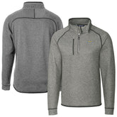 Los Angeles Chargers Cutter & Buck Big & Tall Mainsail Sweater-Knit Raglan Half-Zip Jacket Heather Gray - NFL