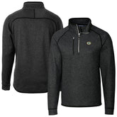 Green Bay Packers Cutter & Buck Big & Tall Mainsail Sweater-Knit Half-Zip Jacket Heather Charcoal - NFL