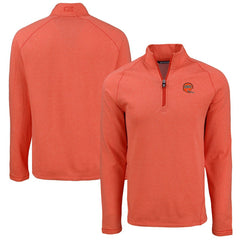 Cincinnati Bengals Cutter & Buck Peshastin Eco Fleece Tri-Blend Raglan Recycled Quarter-Zip Jacket Heather Orange - NFL