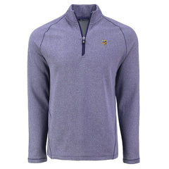 Minnesota Vikings Cutter & Buck Peshastin Eco Fleece Tri-Blend Raglan Recycled Quarter-Zip Jacket Heather Purple - NFL