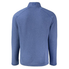 New England Patriots Cutter & Buck Peshastin Eco Fleece Tri-Blend Raglan Recycled Quarter-Zip Jacket Heather Royal - NFL