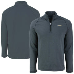 New York Jets Cutter & Buck Peshastin Eco Fleece Recycled Half-Zip Top Heather Black - NFL