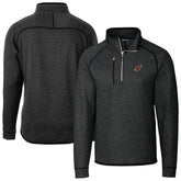 Arizona Cardinals Cutter & Buck Big & Tall Mainsail Sweater-Knit Raglan Half-Zip Jacket Heather Charcoal - NFL
