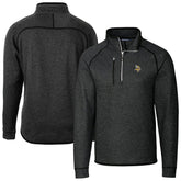 Minnesota Vikings Cutter & Buck Big & Tall Mainsail Sweater-Knit Raglan Half-Zip Jacket Heather Charcoal - NFL