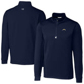 Los Angeles Chargers Cutter & Buck Big & Tall Traverse Stretch Quarter-Zip Top Navy - NFL