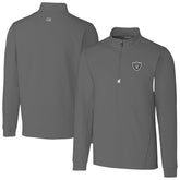 Las Vegas Raiders Cutter & Buck Big & Tall Traverse Stretch Quarter-Zip Top Gray - NFL
