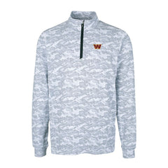 Washington Commanders Cutter & Buck Big & Tall Traverse Eco Camo Tri-Blend DryTec Quarter-Zip Jacket Charcoal - NFL