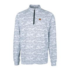 Cincinnati Bengals Cutter & Buck Big & Tall Traverse Eco Camo Tri-Blend DryTec Quarter-Zip Jacket Charcoal - NFL