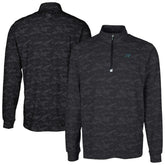 Carolina Panthers Cutter & Buck Big & Tall Traverse Eco Camo Tri-Blend DryTec Quarter-Zip Jacket Black - NFL
