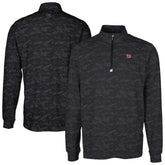 New York Giants Cutter & Buck Big & Tall Traverse Eco Camo Tri-Blend DryTec Quarter-Zip Jacket Black - NFL