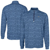 Los Angeles Chargers Cutter & Buck Big & Tall Traverse Eco Camo Tri-Blend DryTec Quarter-Zip Jacket Navy - NFL