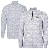 Pittsburgh Steelers Cutter & Buck Big & Tall Traverse Eco Camo Tri-Blend DryTec Quarter-Zip Jacket Charcoal - NFL