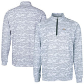 Los Angeles Chargers Cutter & Buck Big & Tall Traverse Eco Camo Tri-Blend DryTec Quarter-Zip Jacket Charcoal - NFL