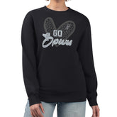 NBA - San Antonio Spurs G-III 4Her by Carl Banks Women's Leopard Heart Fleece Pullover Sweatshirt - Black