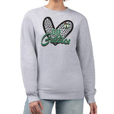 NBA - Boston Celtics G-III 4Her by Carl Banks Women's Leopard Heart Fleece Pullover Sweatshirt - Heather Gray