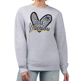 NBA - Golden State Warriors G-III 4Her by Carl Banks Women's Leopard Heart Fleece Pullover Sweatshirt - Heather Gray