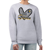 NBA - Indiana Pacers G-III 4Her by Carl Banks Women's Leopard Heart Fleece Pullover Sweatshirt - Heather Gray
