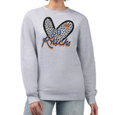 NBA - New York Knicks G-III 4Her by Carl Banks Women's Leopard Heart Fleece Pullover Sweatshirt - Heather Gray