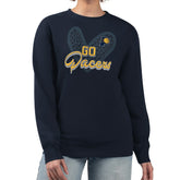 NBA - Indiana Pacers G-III 4Her by Carl Banks Women's Leopard Heart Fleece Pullover Sweatshirt - Navy