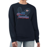 NBA - Oklahoma City Thunder G-III 4Her by Carl Banks Women's Leopard Heart Fleece Pullover Sweatshirt - Navy