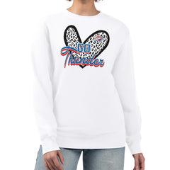 NBA - Oklahoma City Thunder G-III 4Her by Carl Banks Women's Leopard Heart Fleece Pullover Sweatshirt - White