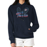 NBA - Oklahoma City Thunder G-III 4Her by Carl Banks Women's Leopard Heart Graphic Fleece Pullover Hoodie - Navy