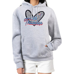 NBA - Oklahoma City Thunder G-III 4Her by Carl Banks Women's Leopard Heart Graphic Fleece Pullover Hoodie - Heather Gray