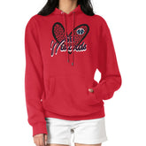 NBA - Washington Wizards G-III 4Her by Carl Banks Women's Leopard Heart Graphic Fleece Pullover Hoodie - Red